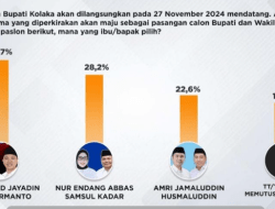 Survei IPS: Elektabilitas Nur Endang Abbas Bersaing di Pilkada Kolaka 2024
