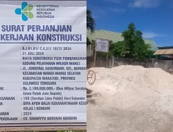 Gunakan Material Lokal, Gedung Pelayanan Wilker Wanci Diduga Abaikan Aturan