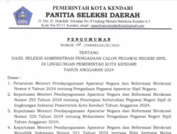 Hasil Seleksi Administrasi CPNS Pemkot Kendari, 628 Pelamar Memenuhi Syarat