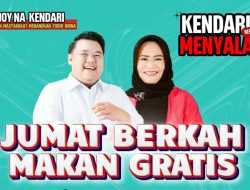 Program Jumat Berkah, Yudhi-Nirna Berbagi Makanan Gratis