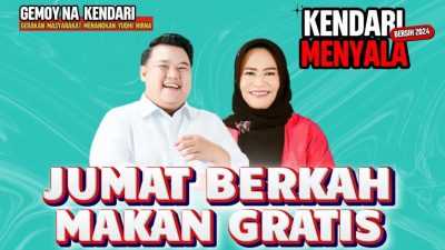 Program Jumat Berkah, Yudhi-Nirna Berbagi Makanan Gratis