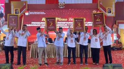 KPU Tetapkan Nomor Urut Pasangan Calon Pilgub Sultra 2024
