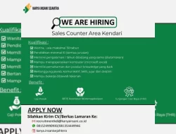 Karya Insani Sejahtera Buka Rekruitmen Posisi Sales Counter Area Kendari