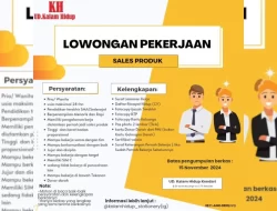 UD Kalam Hidup Kendari Buka Rekrutmen Posisi Sales Produk, Simak Persyaratannya!