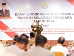 Rakor Konsolidasi Pilkada, Pj Gubernur Sultra Minta Distribusi Logistik Tepat Waktu dan Aman