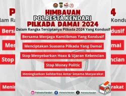 Kapolreta Kendari Imbau Warga Jaga Kondusifitas Jelang Pilkada 2024
