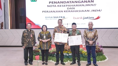 Bank Sultra-Bank Jatim Teken MoU dan NDA untuk Perkuat Kelompok Usaha Bank