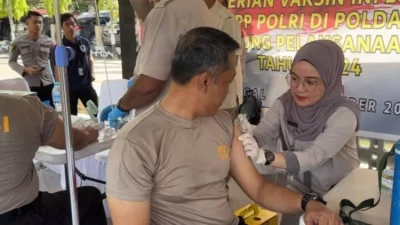 Amankan Pilkada 2024, Personel Polda Sultra Disuntik Vaksin Influenza