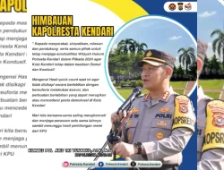 Pasca Pencoblosan, Kapolresta Kendari Imbau Masyarakat Tak Euforia Berlebihan