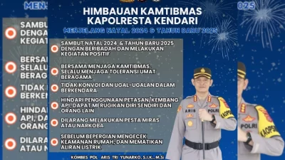 Polresta Kendari Keluarkan 6 Imbauan Jelang Nataru, Larang Konvoi hingga Miras