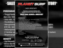 Planet Surf Buka Rekrutmen Posisi Sales Team hingga Inventory, Berikut Kualifikasinya