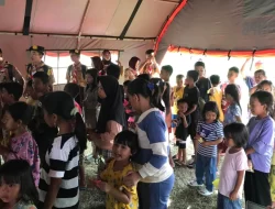 Polres dan Pemkab Koltim Beri Trauma Healing bagi Anak Terdampak Gempa
