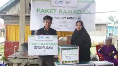 YBM PLN UP3 Kendari-IZI Sultra Salurkan Paket Ramadan ke Warga Pesisir Bombana
