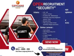 Fortune Hotel & Convention Kendari Buka Rekrutmen Security, Berikut Kualifikasinya
