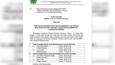 Pemkab Konawe Terbitkan Aturan Jam Kerja ASN Selama Ramadan