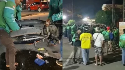 Motor Mogok Diduga karena Pertalite Oplosan, Ratusan Ojol Mengadu ke Polresta Kendari
