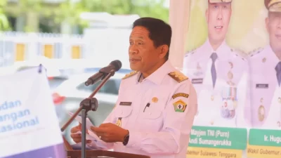 Wagub Buka Gerakan Pangan Murah Serentak di 17 Kabupaten/Kota se-Sultra