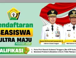 Pendaftaran Beasiswa Sultra Maju 2025 Dibuka, Cek Kualifikasi dan Persyaratannya