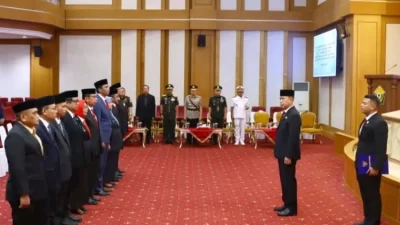 Gubernur Sultra Lantik JPT Pratama hingga Tunjuk Plt di Sejumlah OPD, Berikut Daftarnya