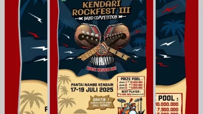 Ajang Reuni dan Kompetisi Musisi Lokal, Kendari Rock Festival Hadir Kembali