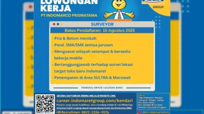 Indomaret Buka Rekrutmen Posisi Surveyor, Penempatan Area Sultra dan Morowali