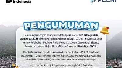 PT Pelni Hentikan Pelayaran KM Tilongkabila hingga Agustus 2025 Mendatang