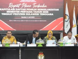 Jumlah Pemilih Sementara Semester I 2025 di Sultra Sebanyak 1,8 Juta