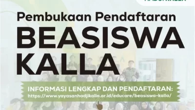 Beasiswa Kalla 2025 Hadir di Sultra, Bantuan UKT hingga Rp7,5 Juta