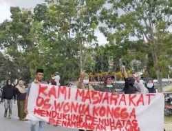 Dukung PT WIN, Ratusan Warga di Torobulu Sambangi PN Anddoolo